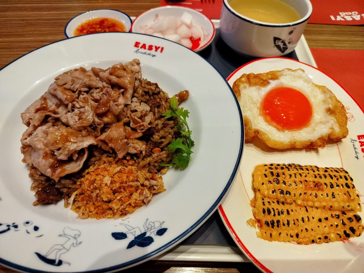 EASY!buddy-Pork Garlic Peppercorn Fried Rice with Sliced Pork